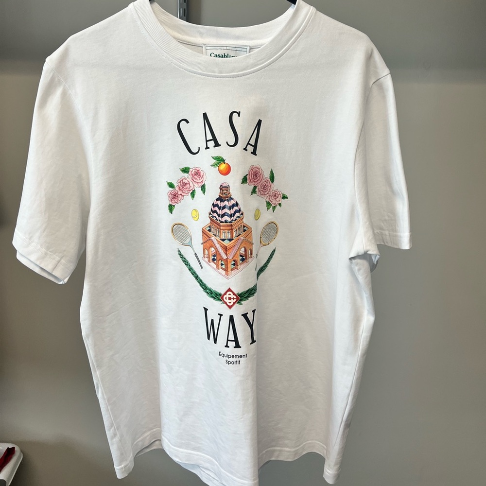 White Casablanca Casa Way T-shirt Size Large